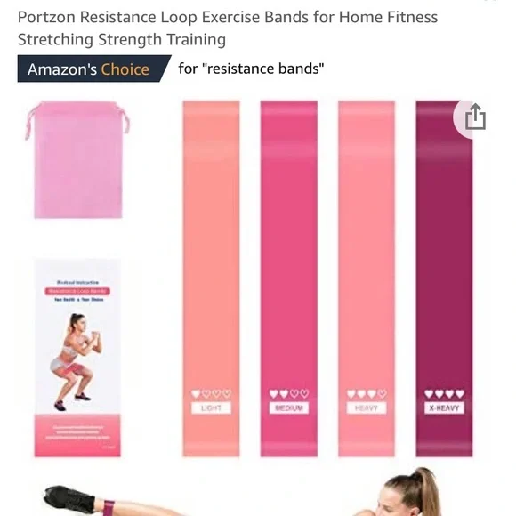 Portzon Resistance Loop Exercise Bands - Picture 1 of 8